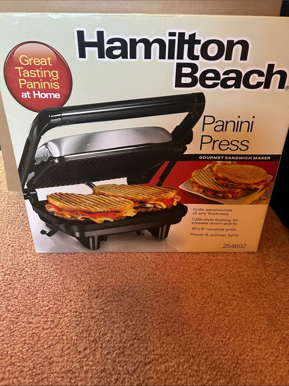 Hamilton Beach Black and Silver Panini Press